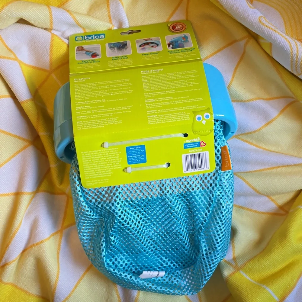 NWT - Brica Super Scoop Bath Toy Organizer by Munchkin in Blue